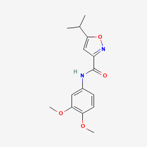 molecular formula C15H18N2O4 B10803694 N-(3,4-dimethoxyphenyl)-5-isopropylisoxazole-3-carboxamide 