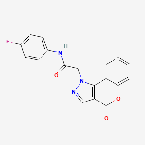 molecular formula C18H12FN3O3 B10803707 N-(4-fluorophenyl)-2-(4-oxochromeno[4,3-c]pyrazol-1-yl)acetamide 