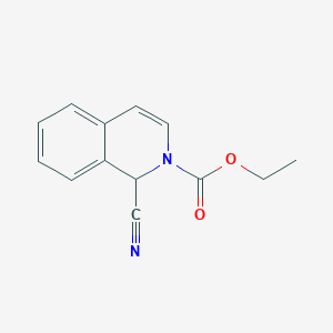 molecular formula C13H12N2O2 B108038 2(1H)-Isoquinolinecarboxylic acid, 1-cyano-, ethyl ester CAS No. 17954-22-2