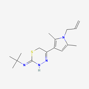 molecular formula C16H24N4S B10803840 N-tert-butyl-5-(2,5-dimethyl-1-prop-2-enylpyrrol-3-yl)-3,6-dihydro-1,3,4-thiadiazin-2-imine 