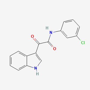 molecular formula C16H11ClN2O2 B10803978 N-(3-chlorophenyl)-2-(1H-indol-3-yl)-2-oxoacetamide 