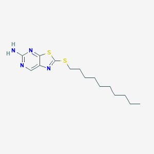 molecular formula C15H24N4S2 B010804 5-Amino-2-(decylthio)thiazolo[5,4-d]pyrimidine CAS No. 19844-44-1