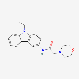 molecular formula C20H23N3O2 B10804079 N-(9-ethylcarbazol-3-yl)-2-morpholin-4-ylacetamide 