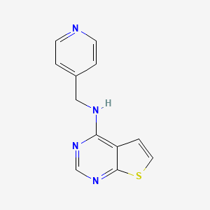 molecular formula C12H10N4S B10804209 N-(pyridin-4-ylmethyl)thieno[2,3-d]pyrimidin-4-amine 