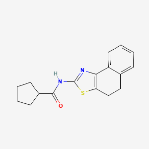 molecular formula C17H18N2OS B10804546 N-(4,5-dihydrobenzo[e][1,3]benzothiazol-2-yl)cyclopentanecarboxamide 