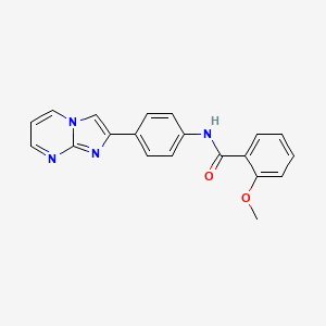 molecular formula C20H16N4O2 B10804547 N-(4-(imidazo[1,2-a]pyrimidin-2-yl)phenyl)-2-methoxybenzamide 