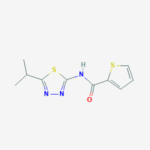 molecular formula C10H11N3OS2 B10804722 N-(5-propan-2-yl-1,3,4-thiadiazol-2-yl)thiophene-2-carboxamide 