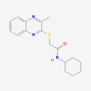 molecular formula C17H21N3OS B10804913 N-cyclohexyl-2-[(3-methylquinoxalin-2-yl)sulfanyl]acetamide 