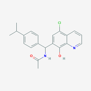 molecular formula C21H21ClN2O2 B10804949 N-[(5-chloro-8-hydroxy-7-quinolyl)-(4-isopropylphenyl)methyl]acetamide 