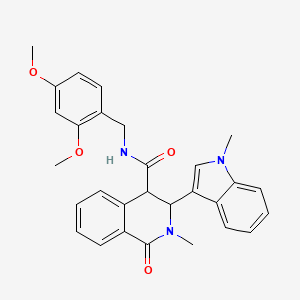 molecular formula C29H29N3O4 B10805059 N-[(2,4-dimethoxyphenyl)methyl]-2-methyl-3-(1-methylindol-3-yl)-1-oxo-3,4-dihydroisoquinoline-4-carboxamide 
