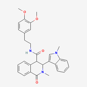 molecular formula C30H31N3O4 B10805129 N-[2-(3,4-dimethoxyphenyl)ethyl]-2-methyl-3-(1-methylindol-3-yl)-1-oxo-3,4-dihydroisoquinoline-4-carboxamide 