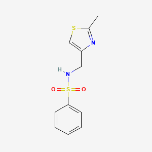 molecular formula C11H12N2O2S2 B10805168 N-((2-methylthiazol-4-yl)methyl)benzenesulfonamide 