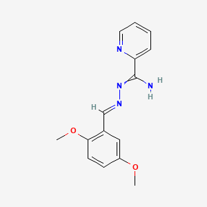 molecular formula C15H16N4O2 B10806087 N'-[(E)-(2,5-dimethoxyphenyl)methylideneamino]pyridine-2-carboximidamide 