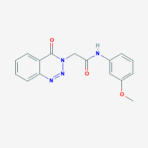 molecular formula C16H14N4O3 B10806254 N-(3-methoxyphenyl)-2-(4-oxo-1,2,3-benzotriazin-3(4H)-yl)acetamide 