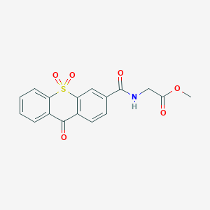 molecular formula C17H13NO6S B10806270 Methyl 2-[(9,10,10-trioxothioxanthene-3-carbonyl)amino]acetate 