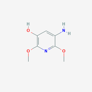 molecular formula C7H10N2O3 B010807 5-Amino-2,6-dimethoxy-3-hydroxypyridine CAS No. 104333-03-1