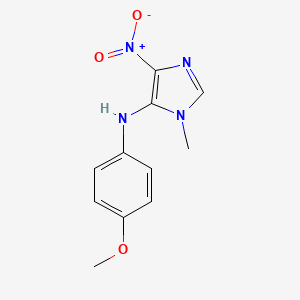 molecular formula C11H12N4O3 B10807048 N-(4-methoxyphenyl)-3-methyl-5-nitroimidazol-4-amine 