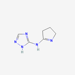 molecular formula C6H9N5 B10807121 n-(4h-1,2,4-Triazol-3-yl)pyrrolidin-2-imine 