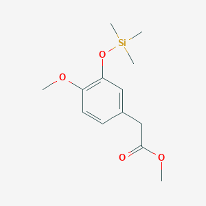 molecular formula C13H20O4Si B108072 Acetic acid, [4-methoxy-3-(trimethylsiloxy)phenyl]-, methyl ester CAS No. 15964-85-9
