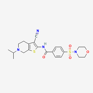 molecular formula C22H26N4O4S2 B10807460 N-(3-cyano-6-propan-2-yl-5,7-dihydro-4H-thieno[2,3-c]pyridin-2-yl)-4-morpholin-4-ylsulfonylbenzamide 