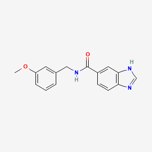 molecular formula C16H15N3O2 B10807553 N-[(3-methoxyphenyl)methyl]-3H-benzimidazole-5-carboxamide 
