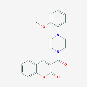 molecular formula C21H20N2O4 B10808078 Chromen-2-one, 3-[4-(2-methoxyphenyl)piperazine-1-carbonyl]- 