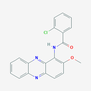 molecular formula C20H14ClN3O2 B10808276 2-chloro-N-(2-methoxyphenazin-1-yl)benzamide 