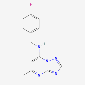 molecular formula C13H12FN5 B10808362 N-[(4-fluorophenyl)methyl]-5-methyl-[1,2,4]triazolo[1,5-a]pyrimidin-7-amine 