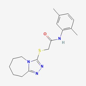 molecular formula C17H22N4OS B10808470 N-(2,5-dimethylphenyl)-2-(6,7,8,9-tetrahydro-5H-[1,2,4]triazolo[4,3-a]azepin-3-ylsulfanyl)acetamide 
