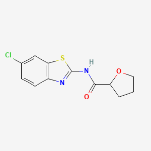 molecular formula C12H11ClN2O2S B10808498 N-(6-chloro-1,3-benzothiazol-2-yl)tetrahydrofuran-2-carboxamide 