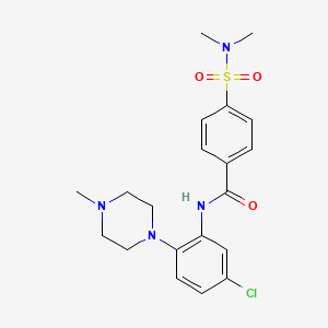 molecular formula C20H25ClN4O3S B10808531 N-[5-chloro-2-(4-methylpiperazin-1-yl)phenyl]-4-(dimethylsulfamoyl)benzamide 