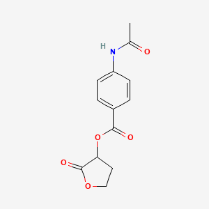 molecular formula C13H13NO5 B10808546 (2-Oxooxolan-3-yl) 4-acetamidobenzoate 