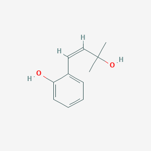 molecular formula C11H14O2 B108086 Phenol, 2-(3-hydroxy-3-methyl-1-butenyl)-, (Z)- CAS No. 17235-14-2