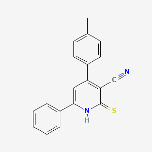 molecular formula C19H14N2S B10808640 6-Phenyl-2-thioxo-4-(p-tolyl)-1,2-dihydropyridine-3-carbonitrile CAS No. 332126-96-2