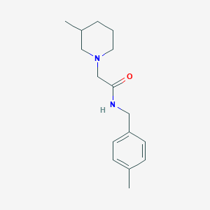 molecular formula C16H24N2O B10808695 N-[(4-methylphenyl)methyl]-2-(3-methylpiperidin-1-yl)acetamide 