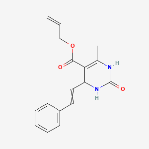 molecular formula C17H18N2O3 B10808770 prop-2-enyl 6-methyl-2-oxo-4-(2-phenylethenyl)-3,4-dihydro-1H-pyrimidine-5-carboxylate 