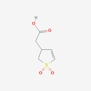 molecular formula C6H8O4S B108088 2-(1,1-Dioxido-2,3-dihydrothiophen-3-yl)acetic acid CAS No. 17236-25-8