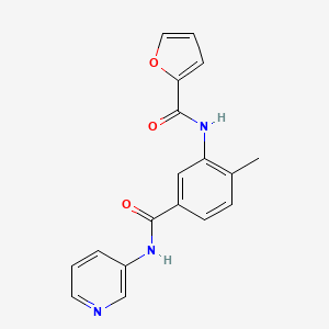 molecular formula C18H15N3O3 B10808978 N-[2-methyl-5-(pyridin-3-ylcarbamoyl)phenyl]furan-2-carboxamide 
