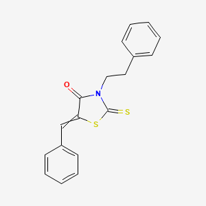 molecular formula C18H15NOS2 B10809131 5-Benzylidene-3-(2-phenylethyl)-2-sulfanylidene-1,3-thiazolidin-4-one 