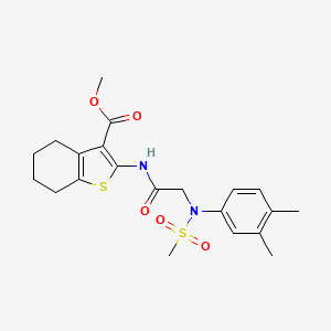 molecular formula C21H26N2O5S2 B10809415 methyl 2-{[N-(3,4-dimethylphenyl)-N-(methylsulfonyl)glycyl]amino}-4,5,6,7-tetrahydro-1-benzothiophene-3-carboxylate 