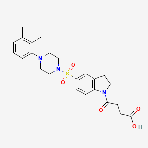 molecular formula C24H29N3O5S B10809486 4-[5-[4-(2,3-Dimethylphenyl)piperazin-1-yl]sulfonyl-2,3-dihydroindol-1-yl]-4-oxobutanoic acid 
