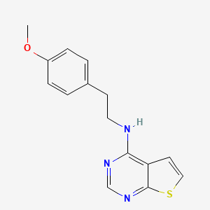molecular formula C15H15N3OS B10809567 N-[2-(4-methoxyphenyl)ethyl]thieno[2,3-d]pyrimidin-4-amine 