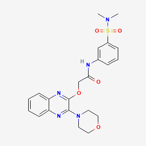 molecular formula C22H25N5O5S B10809622 N-[3-(dimethylsulfamoyl)phenyl]-2-(3-morpholin-4-ylquinoxalin-2-yl)oxyacetamide 