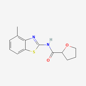 molecular formula C13H14N2O2S B10809632 N-(4-methyl-1,3-benzothiazol-2-yl)oxolane-2-carboxamide 