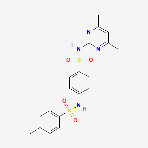 molecular formula C19H20N4O4S2 B10809911 N-[4-[(4,6-dimethylpyrimidin-2-yl)sulfamoyl]phenyl]-4-methylbenzenesulfonamide 