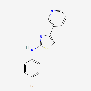 molecular formula C14H10BrN3S B10809948 N-(4-bromophenyl)-4-(3-pyridyl)thiazol-2-amine 