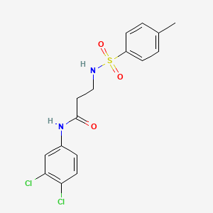 molecular formula C16H16Cl2N2O3S B10810242 N-(3,4-dichlorophenyl)-3-[(4-methylphenyl)sulfonylamino]propanamide 