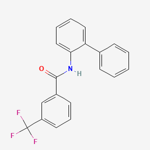 molecular formula C20H14F3NO B10810371 N-{[1,1'-biphenyl]-2-yl}-3-(trifluoromethyl)benzamide 