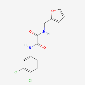 molecular formula C13H10Cl2N2O3 B10810486 N-(3,4-dichlorophenyl)-N'-(furan-2-ylmethyl)ethanediamide 