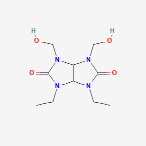 molecular formula C10H18N4O4 B10810497 1,6-Diethyl-3,4-bis(hydroxymethyl)tetrahydroimidazo[4,5-d]imidazole-2,5(1H,3H)-dione 